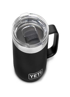 YETI YETI Rambler 10 oz Stackable Mug, Vacuum Insulated, Stainless Steel with MagSlider Lid, Black  - Image 1