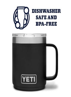 YETI YETI Rambler 10 oz Stackable Mug, Vacuum Insulated, Stainless Steel with MagSlider Lid, Black  - Image 4