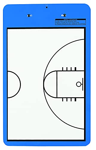 Markwort Two Sided Basketball Court Clipboard, Blue and White - Image 2