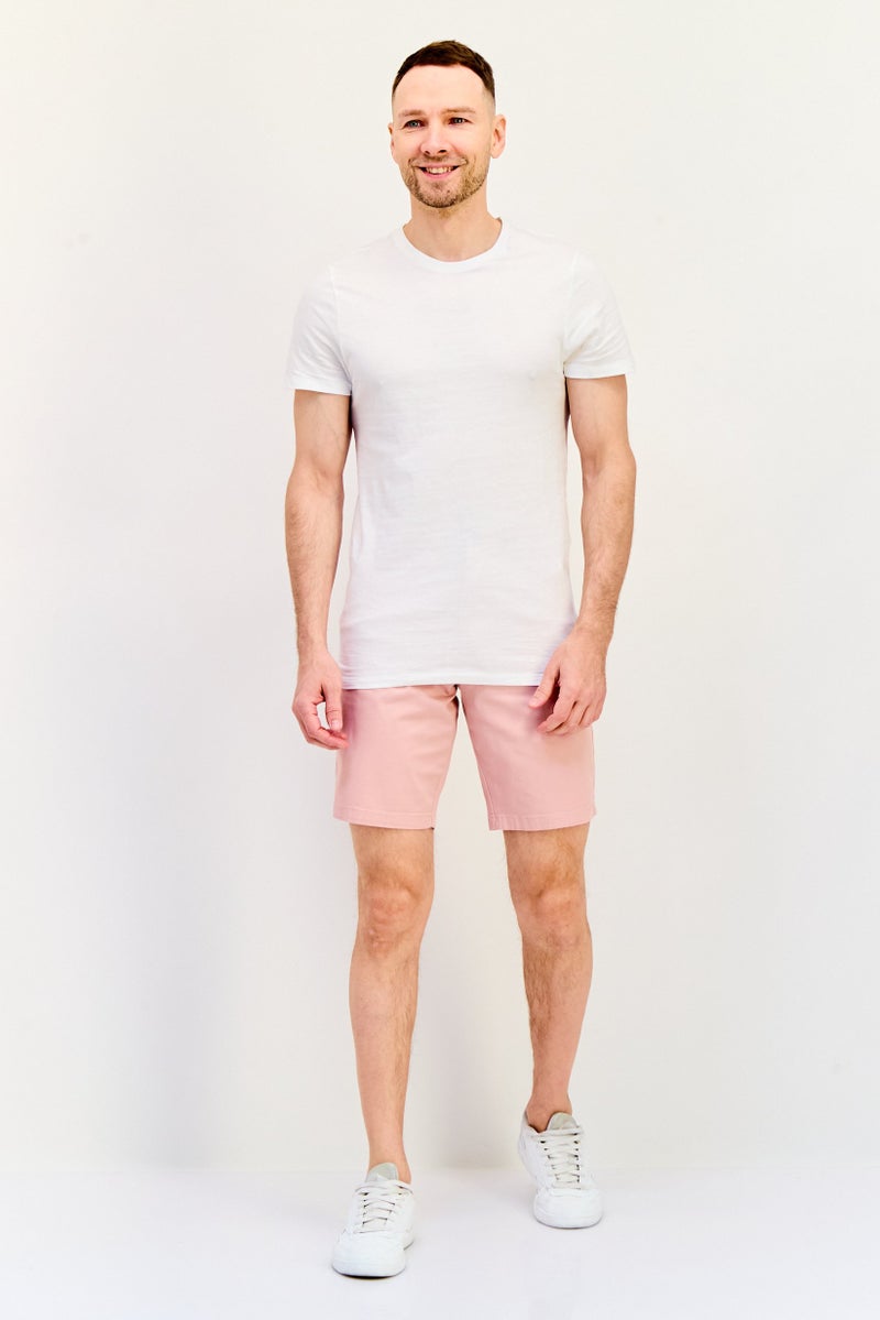 SALSA Men Solid Chino Shorts, Pink - Image 2
