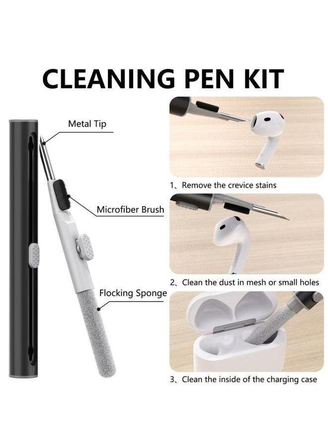 Suitable For Airpods Protective Cover Apple Bluetooth Earphone Shell Plus Cleaning Pen Suit-Color:Royal Blue-Model:airpods 1/2 - Image 5