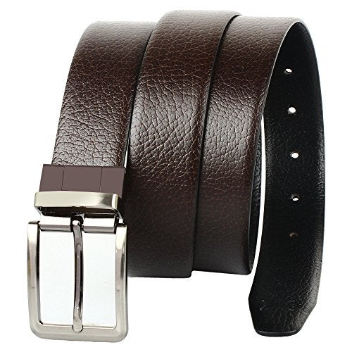 CREATURE Men's Genuine Leather Black & Brown Reversible Belt(Color-Black & Brown||Italian Leather||E-002||REVERSIBLE), Free Size - Image 1