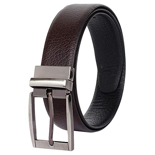 CREATURE Men's Genuine Leather Black & Brown Reversible Belt(Color-Black & Brown||Italian Leather||E-002||REVERSIBLE), Free Size - Image 5