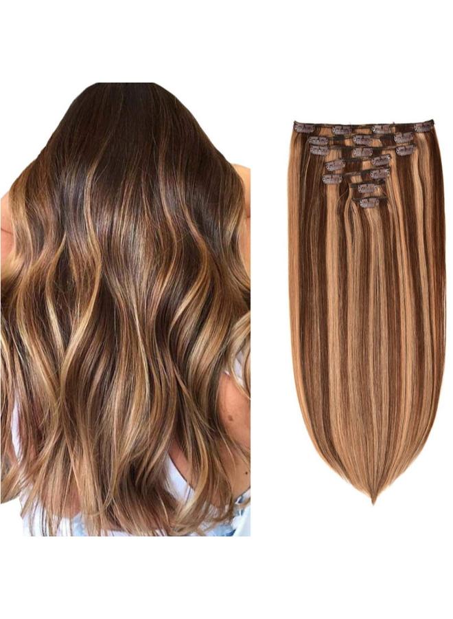 Bluejw Real Hair Wig European And American Wig Women's Straight Hair Seven-Piece Clip Hair Real Hair Wig Clip Hair - Image 2