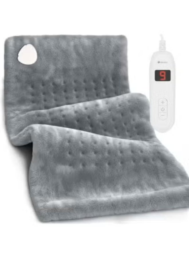 وسادة تدفئة كهربائية بحجم كبير 12×24 بوصة – علاج حراري للظهر والرقبة والكتف مع 10 مستويات حرارة – ناعمة وسريعة التسخين ويمكن غسلها - Image 1