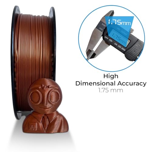 NFIL3D 1KG Net PETG+ Beaming Bronze 3D Printer Filament | Filaments for 3D Printer| 1.75mm| Accuracy - +/- 0.015mm | 1000g 3D Filament, 250g Spool & 350g Packaging Weight (Total Weight 1.6KG) - Image 2