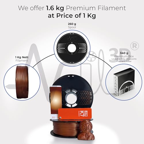 NFIL3D 1KG Net PETG+ Beaming Bronze 3D Printer Filament | Filaments for 3D Printer| 1.75mm| Accuracy - +/- 0.015mm | 1000g 3D Filament, 250g Spool & 350g Packaging Weight (Total Weight 1.6KG) - Image 4