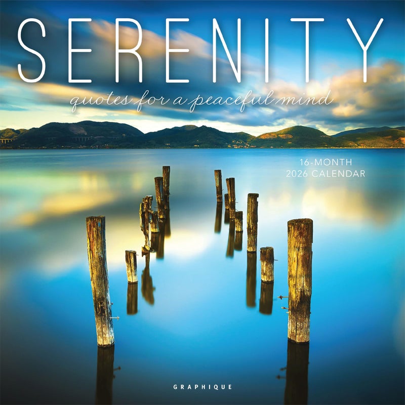 Graphique 2026 Serenity Wall Calendar | 12â€ x 12â€ | Thick Paper | Home & Office Organizer | Large Monthly Grid | 3 Languages & Marked Holidays | 4 Month Preview Page for 2027 - Image 1