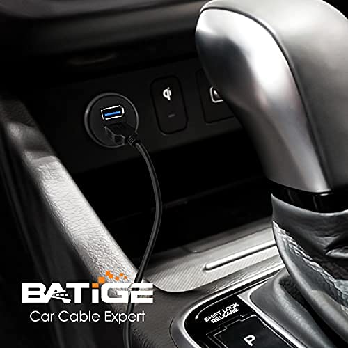BATIGE 2 Ports Dual USB 3.0 Male to USB 3.0 Female AUX Flush Mount Car Mount Extension Cable for Car Truck Boat Motorcycle Dashboard Panel -3ft - Image 4