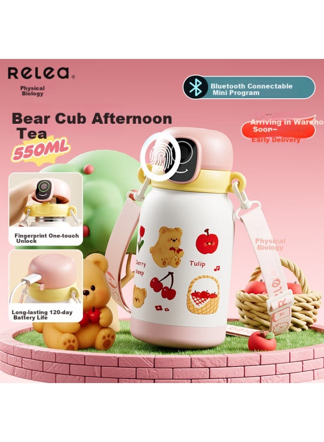 Relea Smart Fingerprint Cup, Bluetooth Unlock Password, Children's Insulated Cup With Straw, Water Bottle For Students, New Year And Birthday Gift - Image 1