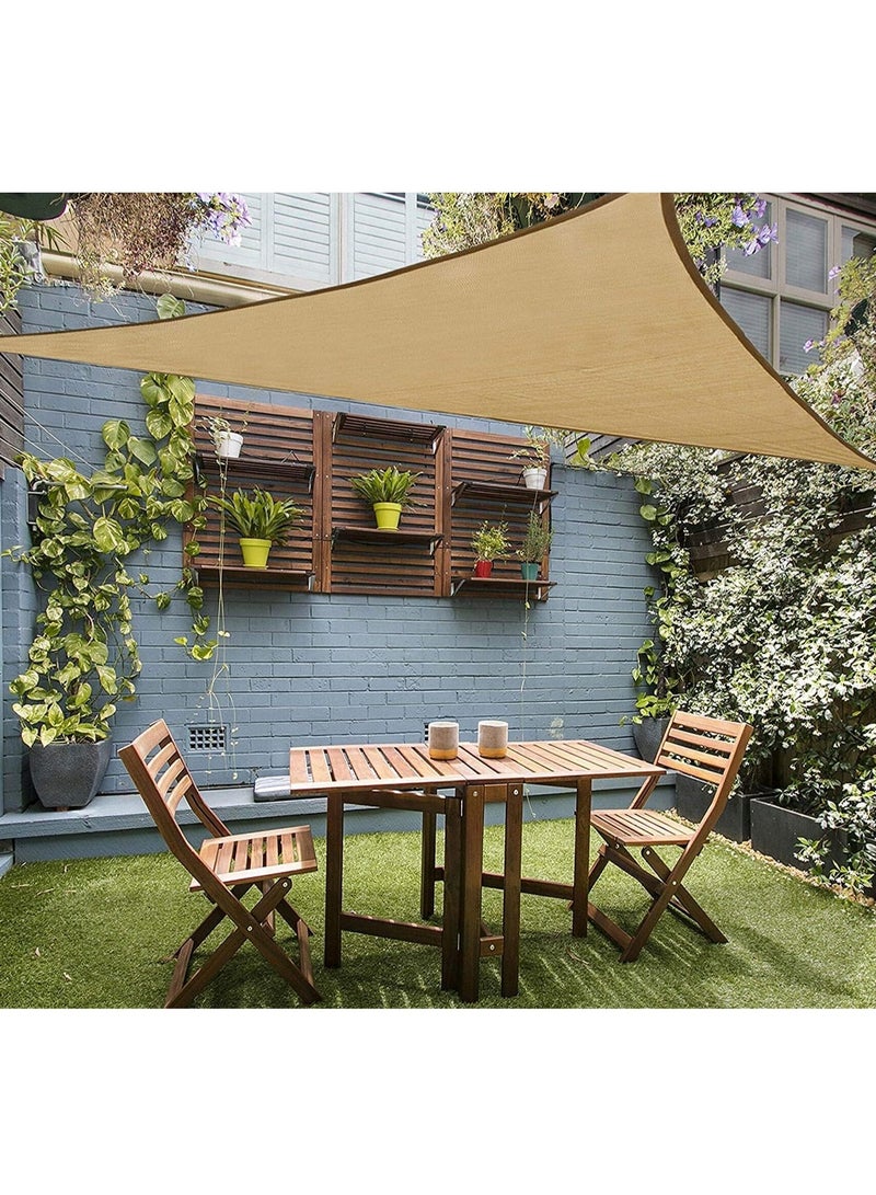 LEDIN Triangle Sand Sun Shade Sail Canopy UV Block Awning for Outdoor Patio Garden Backyard  - Image 1