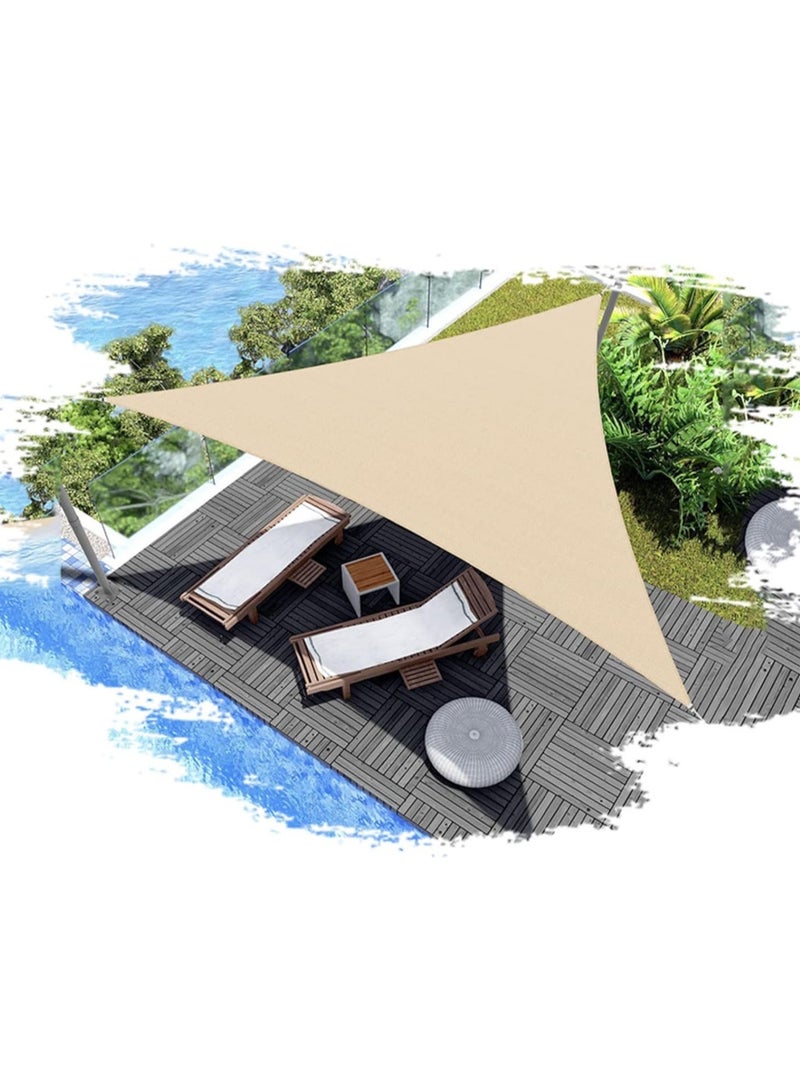 LEDIN Triangle Sand Sun Shade Sail Canopy UV Block Awning for Outdoor Patio Garden Backyard  - Image 5
