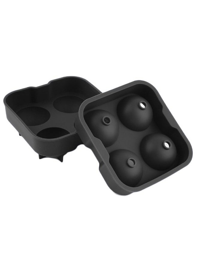 اليشمك صينية قوالب مقسمة إلى أربعة أقسام لصنع كرات الثلج أسود 11.5x4.5x11.5Ø³Ù†ØªÙŠÙ…ØªØ± - Image 3