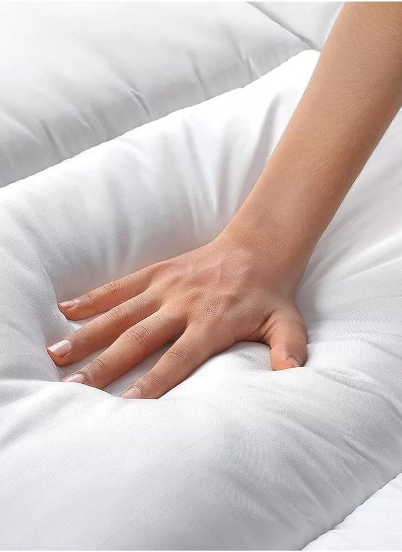 Arabest Mattress Topper Comfort Extra Thick with Piping and Highly Elastic Bands 1100 GSM Soft and Firm Microfiber Cooling Mattress Pad Cover for Back Pain Size 180x200cm  - Image 4
