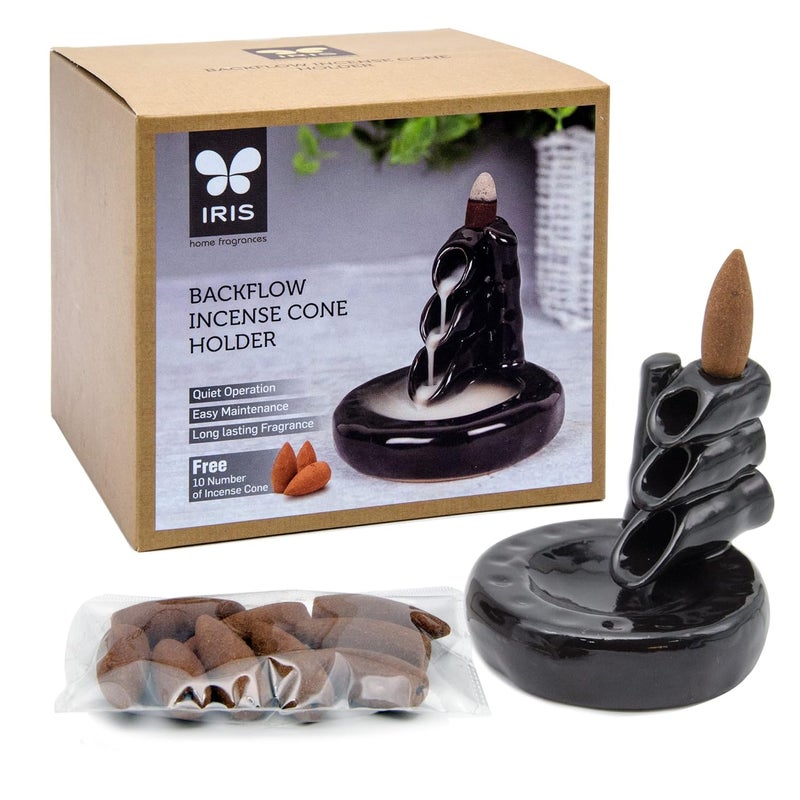 IRIS Back flow incense holder Shape Bamboo - Image 3