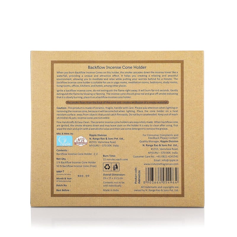 IRIS Back flow incense holder Shape Bamboo - Image 5