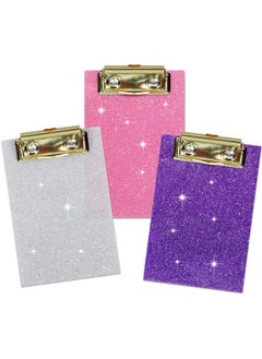 3 Pcs Bling Mini Clipboard 4 X 6 Small Acrylic Clipboards Mini Clip Boards With Gold Clip Glitter Office Supplies Cute Pocket Clipboard For Notepads Memo Women Girls School Pink Silver Purple - pzsku/ZF60A70D57E2F0D0D53F9Z/45/_/1720520627/a81e6def-25d4-4df0-bd58-a033ca77d039