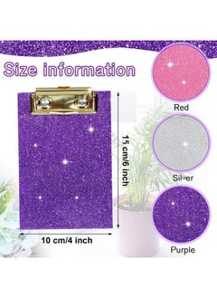 3 Pcs Bling Mini Clipboard 4 X 6 Small Acrylic Clipboards Mini Clip Boards With Gold Clip Glitter Office Supplies Cute Pocket Clipboard For Notepads Memo Women Girls School Pink Silver Purple - pzsku/ZF60A70D57E2F0D0D53F9Z/45/_/1720520630/f43f16de-3634-4362-a44e-3746b554566b