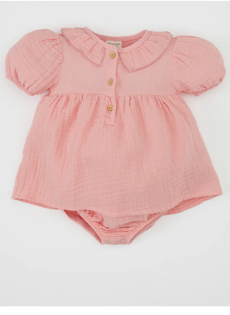 ديفاكتو Newborn Muslin Balloon Sleeve Romper