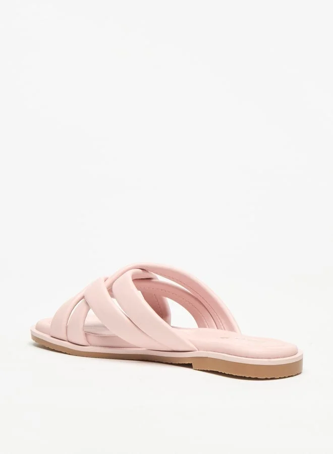 ميسي صنادل سليب أون متقاطعة سادة لليتل ميسي