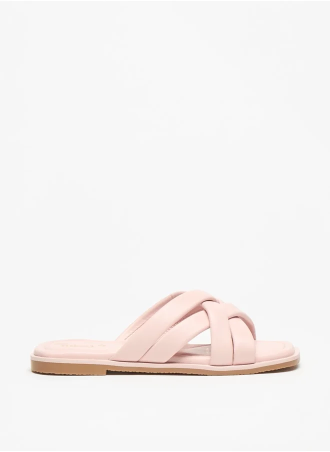 ميسي Little Missy Solid Criss Cross Slip-On Sandals