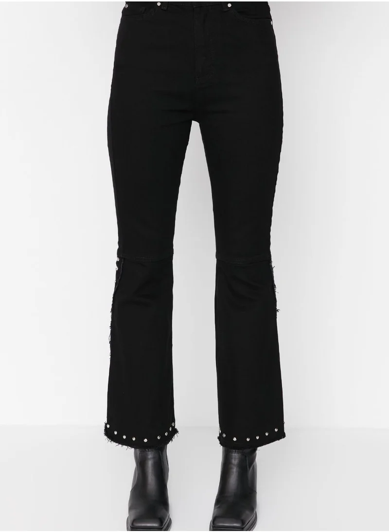 trendyol Embellished Flared Bottom Jeans