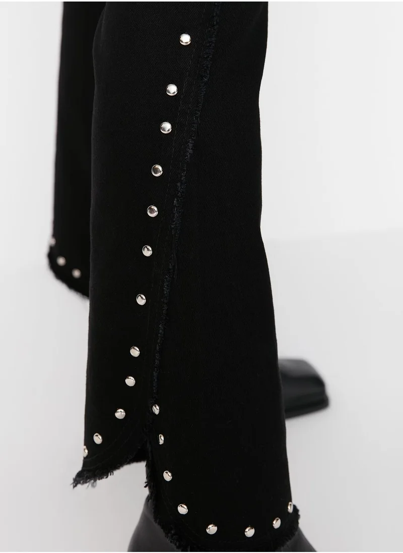 trendyol Embellished Flared Bottom Jeans