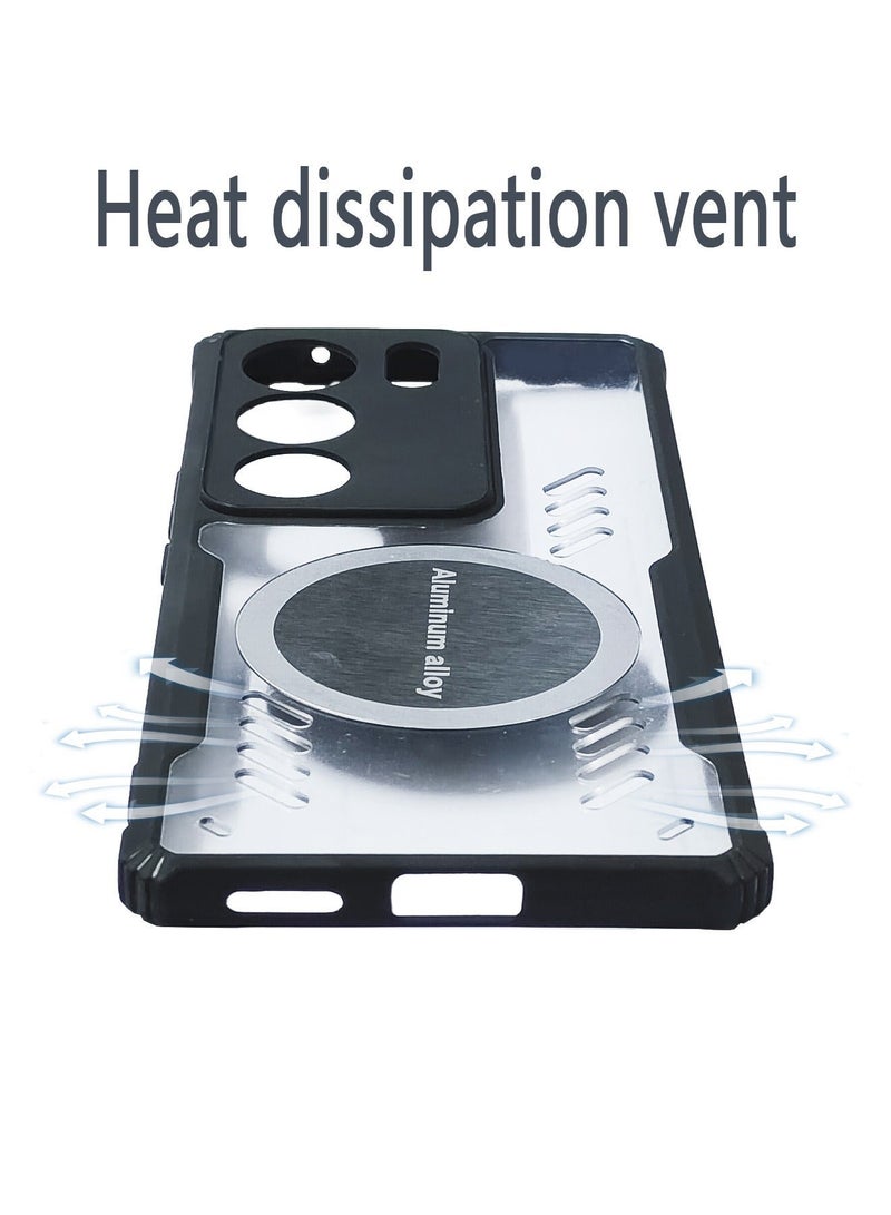 X-level Vivo V29 5g Case Cover Shell Bumper Shockproof Soft Back Cover with release heat Anti-Scratch Car Magnetic Mobile Phone Full Body Comfortable Touch Accessories Camera Len Protector - Image 3