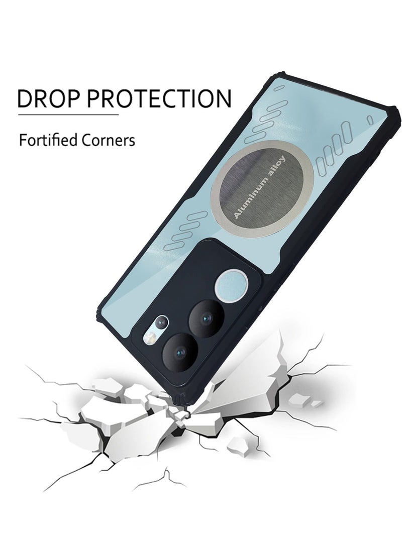 X-level Vivo V29 5g Case Cover Shell Bumper Shockproof Soft Back Cover with release heat Anti-Scratch Car Magnetic Mobile Phone Full Body Comfortable Touch Accessories Camera Len Protector - Image 2