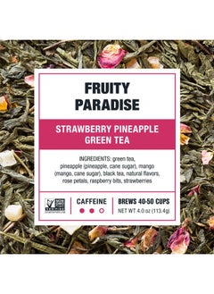 Fruity Paradise, Loose Leaf Strawberry Pineapple Green Tea, Medium Caffeine, Hot And Iced Tea, 4 Oz Tin - 50 Cups, Green Tea Loose Leaf - pzsku/ZF60AA6EEBA44C562E124Z/45/_/1734078847/04292910-76d9-4ee8-9e91-6a3bbed75190