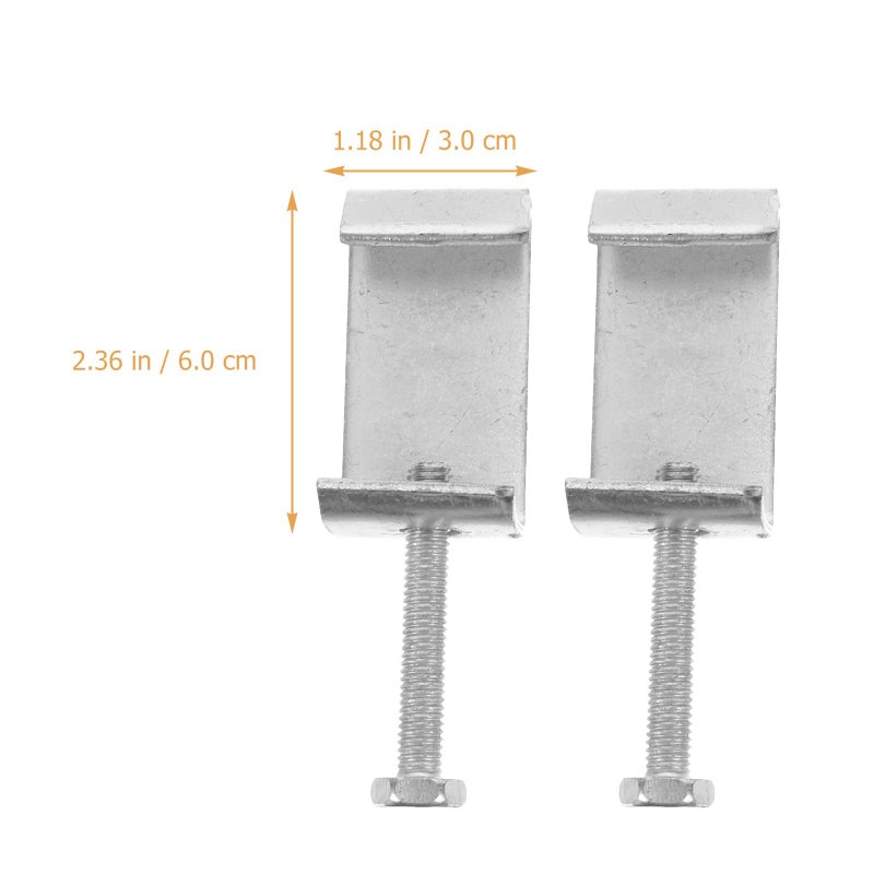 2Pcs M8mm Heavy Duty Stainless Steel C Clamps for Welding Ventilation Duct Flange and Home Improvement - Image 3