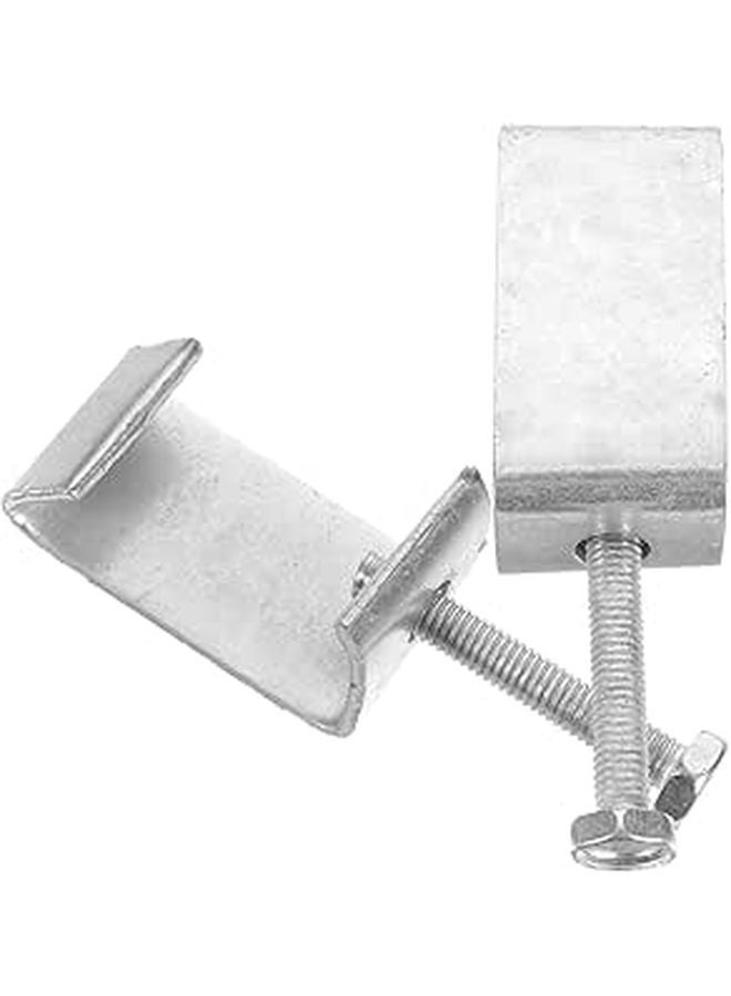 2Pcs M8mm Heavy Duty Stainless Steel C Clamps for Welding Ventilation Duct Flange and Home Improvement - Image 1