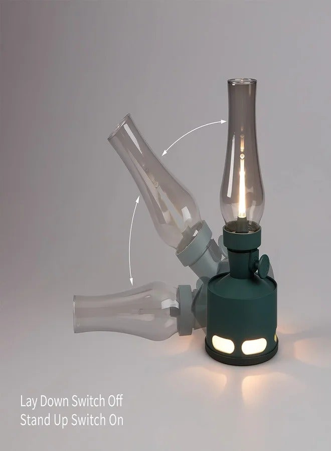Tubicen OLD DAYS LED مصباح الكيروسين T140004 كاكي وأخضر 2-مصباح زيت LED لاسلكي  - Image 4