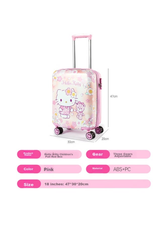 Mesuca Maisika X o Kitty Children's Luggage, Girls' Trolley Suitcase, 18-inch, Travel Case For Girls, Birthday Gift - Image 1
