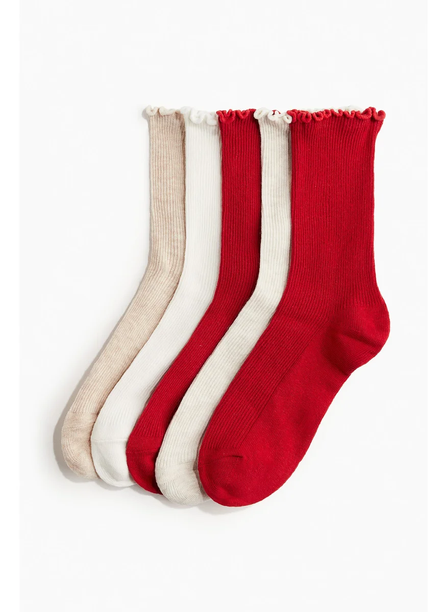 H&M 5-Pack Rib-Knit Socks