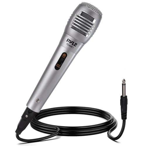 Pyle Wired Dynamic Microphone, Uni-Directional, Handheld Mic with Pop Filter, Steel Mesh Grill, 6.5 ft XLR Cable, Ideal for Stage and Studio Use, Rugged Construction, High Signal Output - Image 1
