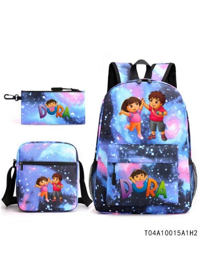 Exquisite animation backpack, three-piece set configuration, unique design and worry-free storage - 874 - Image 1