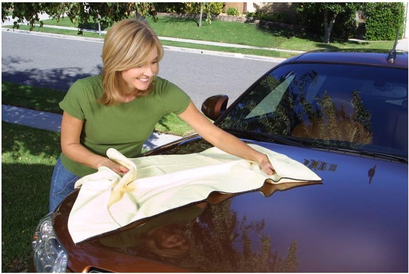 Eurow Huge Microfiber Waffle Weave Drying Towel for Car Detailing - 26 x 36 inches, Yellow - Image 4