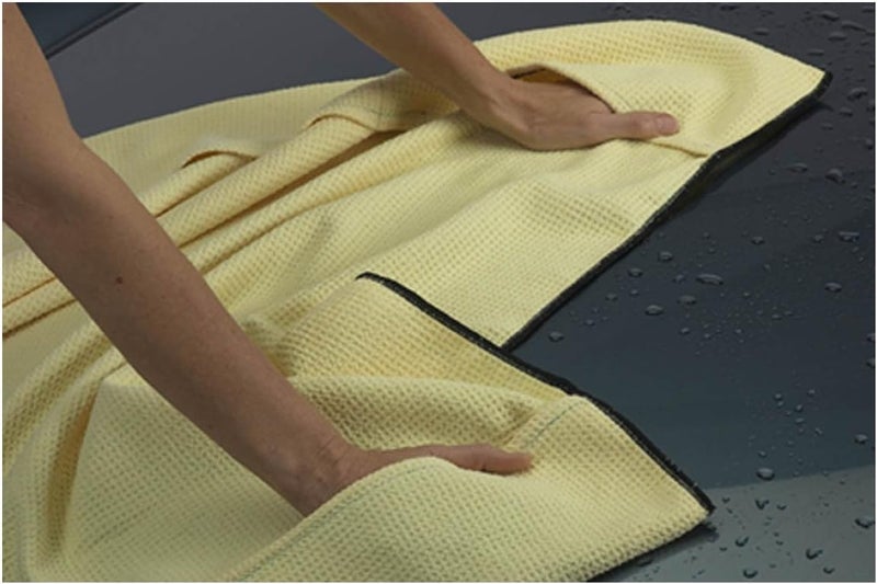 Eurow Huge Microfiber Waffle Weave Drying Towel for Car Detailing - 26 x 36 inches, Yellow - Image 3