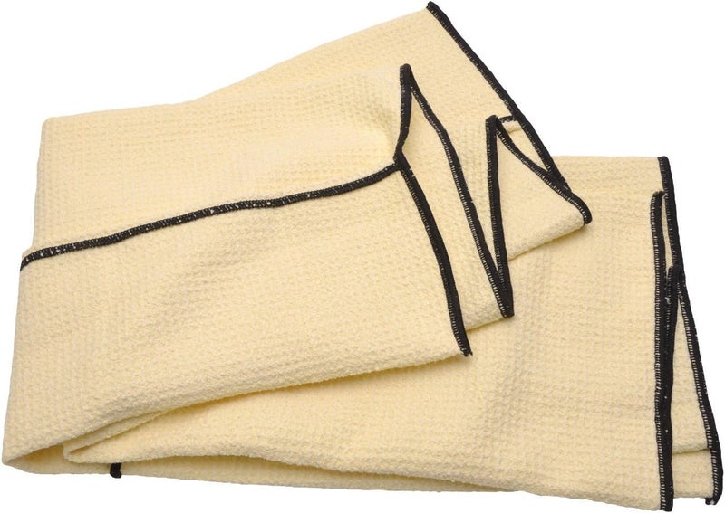Eurow Huge Microfiber Waffle Weave Drying Towel for Car Detailing - 26 x 36 inches, Yellow - Image 1