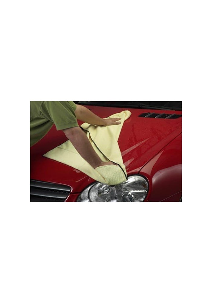 Eurow Huge Microfiber Waffle Weave Drying Towel for Car Detailing - 26 x 36 inches, Yellow - Image 2