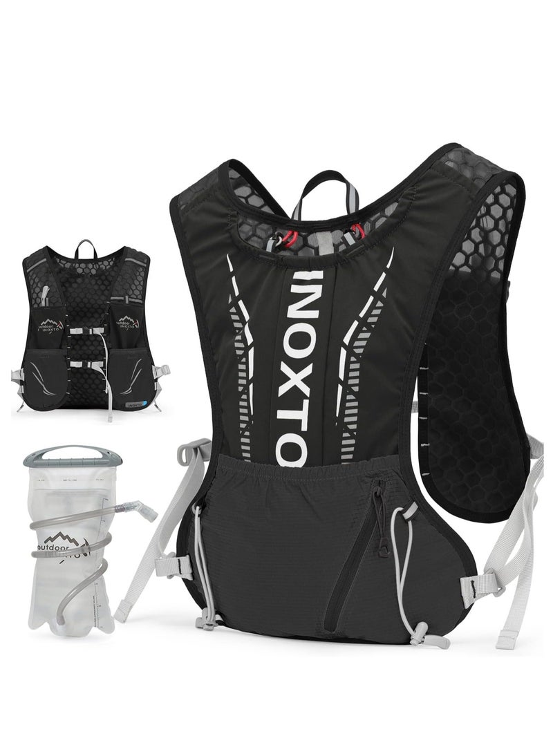 Generic Hydration Vest Backpack Lightweight Water Running Vest Pack with 1.5L Water Bladder Bag Daypack for Hiking Trail Running Cycling Race Marathon for Women Men  - Image 1