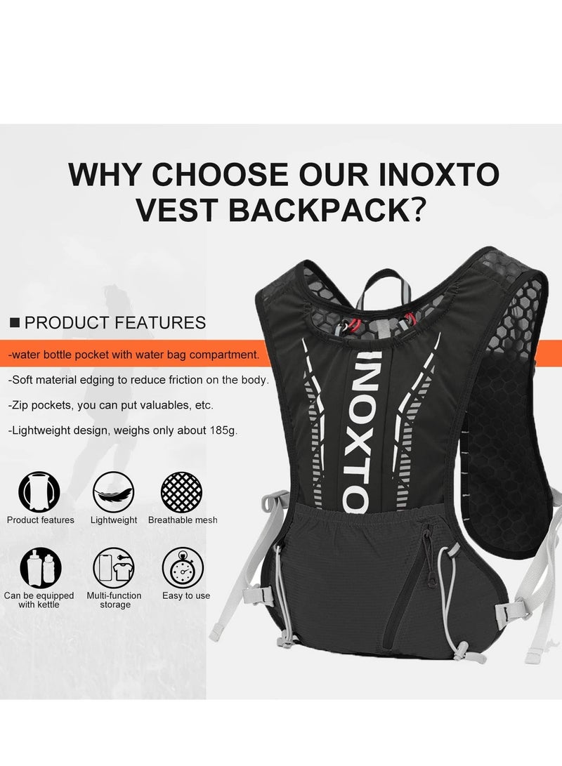 Generic Hydration Vest Backpack Lightweight Water Running Vest Pack with 1.5L Water Bladder Bag Daypack for Hiking Trail Running Cycling Race Marathon for Women Men  - Image 2