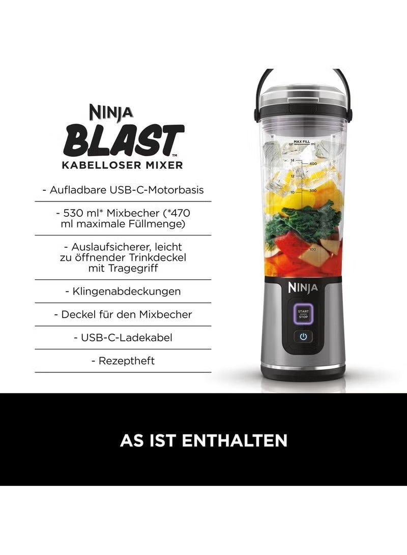 Ninja Blast Blast Cordless Blender, Rechargeable, Leakproof 0.53 L 150 W BC151MEPR Purple - Image 3