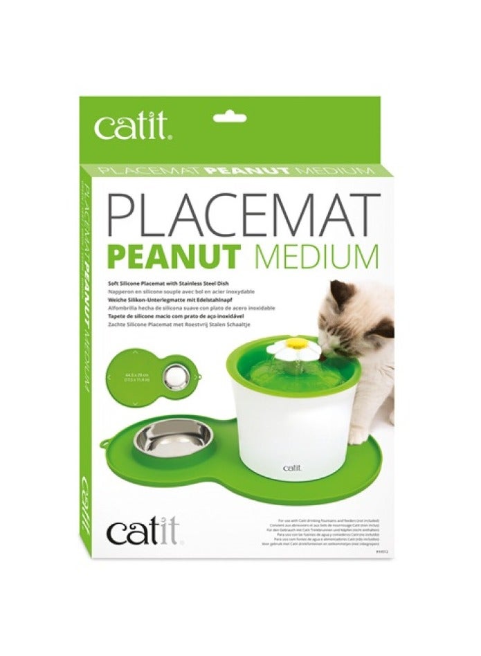 Catit Peanut Placemat Green Medium - Image 1
