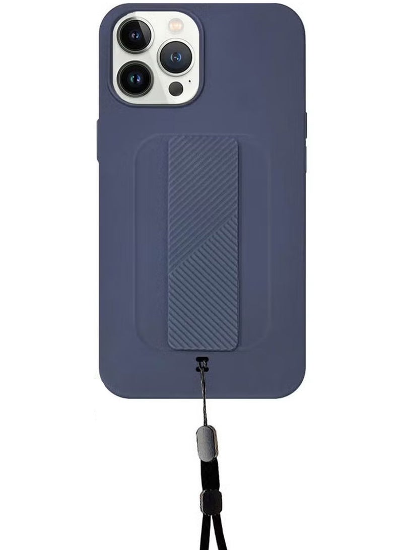 CATANES Wrist Strap Grip case for Apple iPhone 12 Pro Max Blue - Image 5