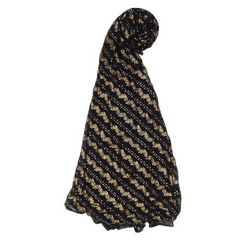 Stylish 2.25 Metre Women's Dupatta | Designer shawl | Scarf for Girls & womens | Chunni | Chiffon (Black, 2.25 Metre) - Image 5