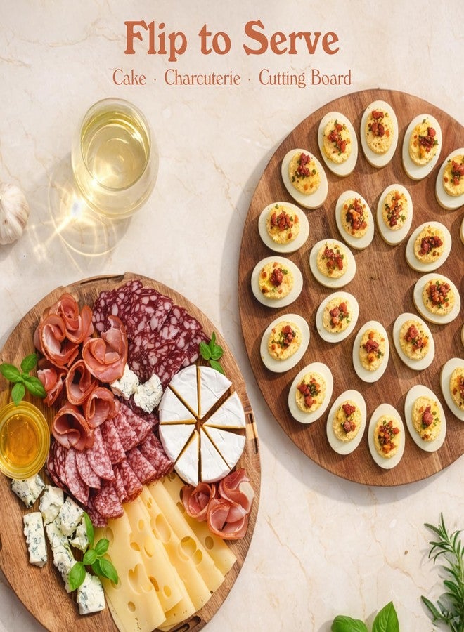 77L Deviled Egg Containers with Lid, 24-Slot Acacia Wood Deviled Egg Tray Platter for Serving and Transporting, Elegant Party & Potluck Serving Board (Black) - Image 4