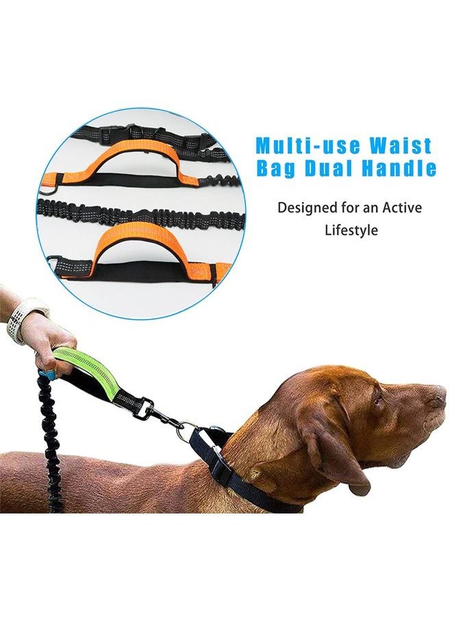 Neostyle Hands Free Shock Absorbing Elastic Dog Leash Orange