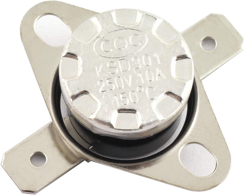 RuiLing 5-Pack KSD301 150 Degrees Centigrade Thermostat Thermal Control Switch 250V 10A Normally Closed NC Thermostat Temperature Switch - Image 2